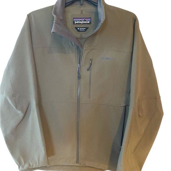 Patagonia Sx M Men’s Tan Simple Soft-shell Performance Outdoor Jacket - Picture 1 of 7